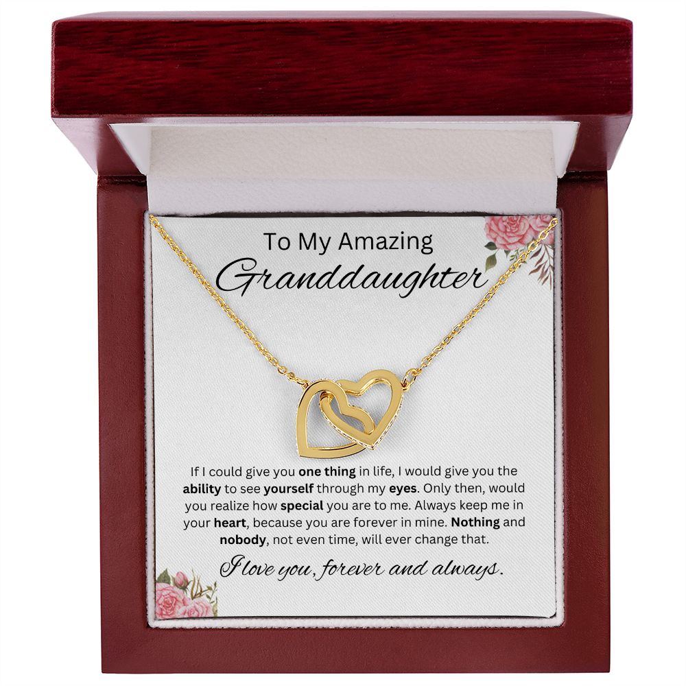 My Amazing Granddaughter |Always & Forever- Interlocking Heart Necklace