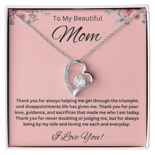 My Beautiful Mom| Thank You- Forever Love Knot Necklace
