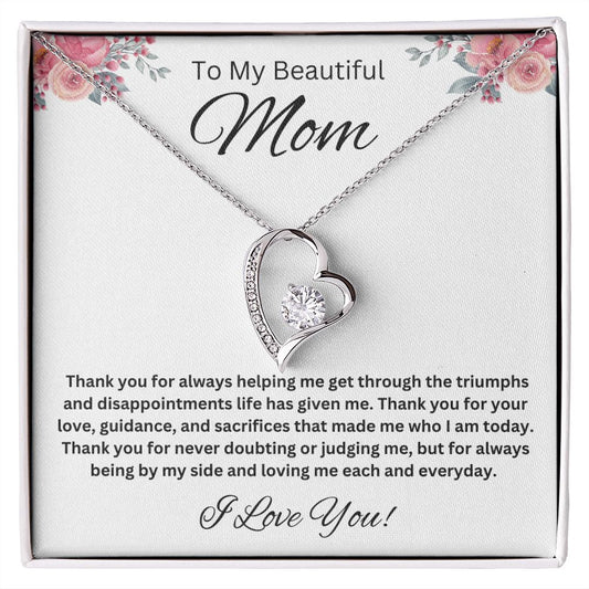 My Beautiful Mom| Thank You- Forever Love Necklace