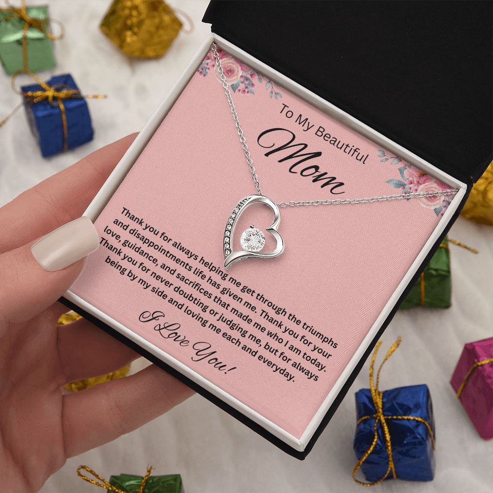 My Beautiful Mom| Thank You- Forever Love Knot Necklace