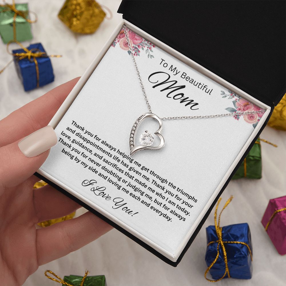 My Beautiful Mom| Thank You- Forever Love Necklace