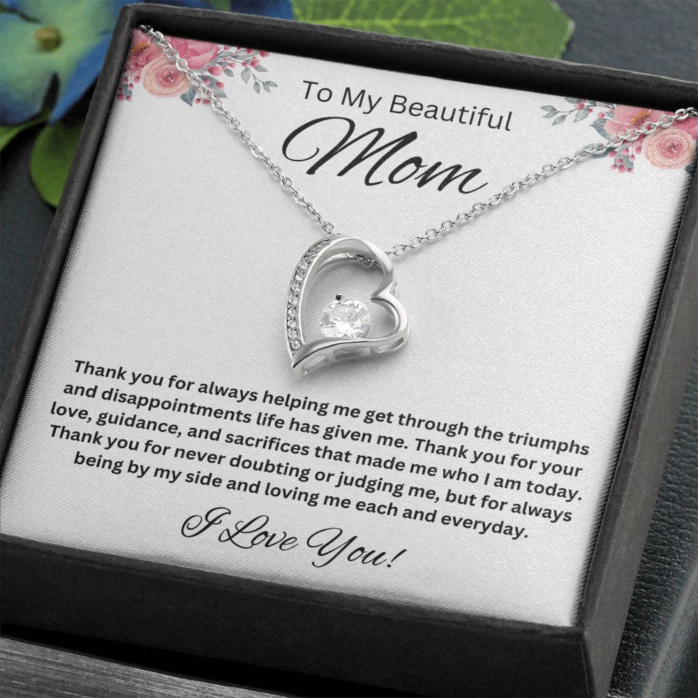 My Beautiful Mom| Thank You- Forever Love Necklace