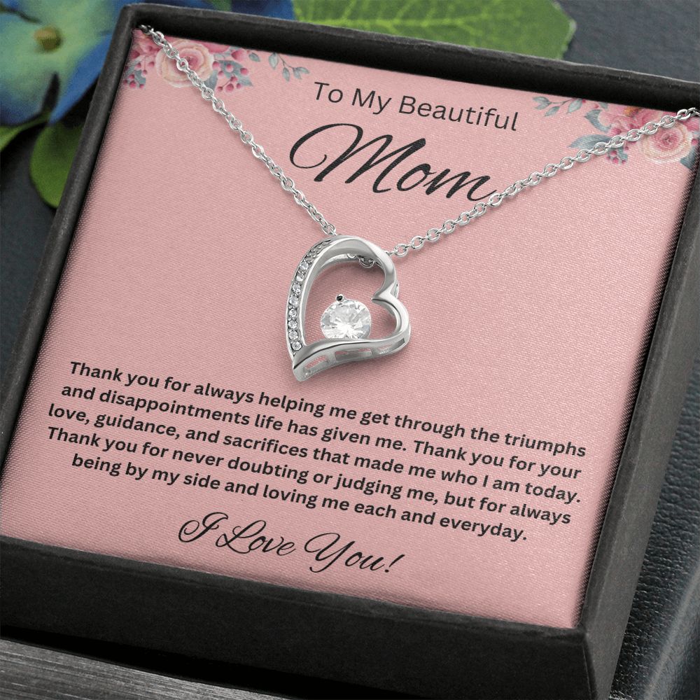 My Beautiful Mom| Thank You- Forever Love Knot Necklace