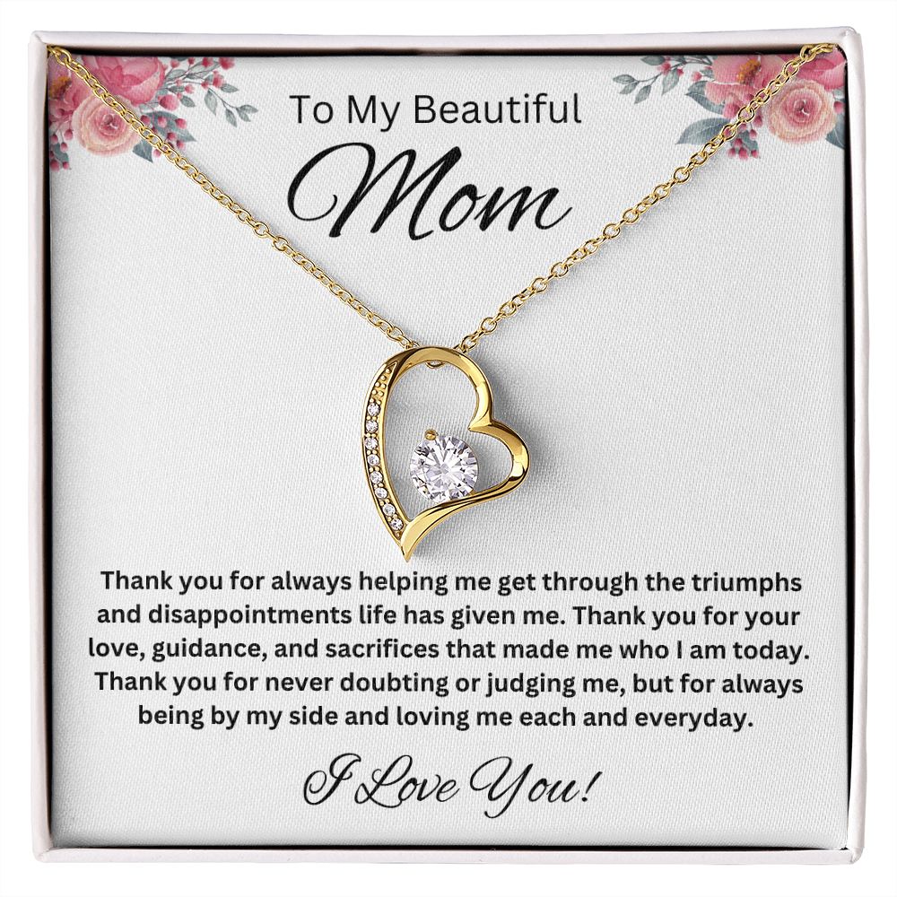 My Beautiful Mom| Thank You- Forever Love Necklace