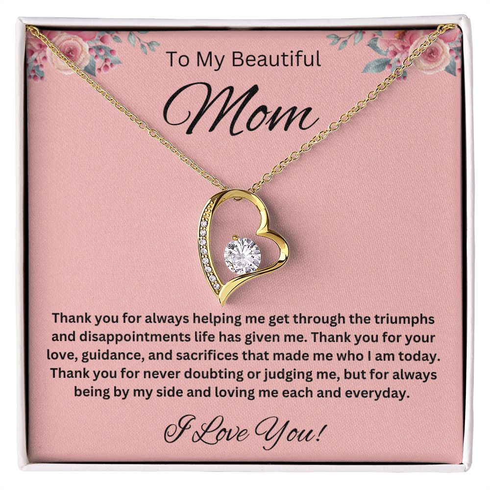 My Beautiful Mom| Thank You- Forever Love Knot Necklace