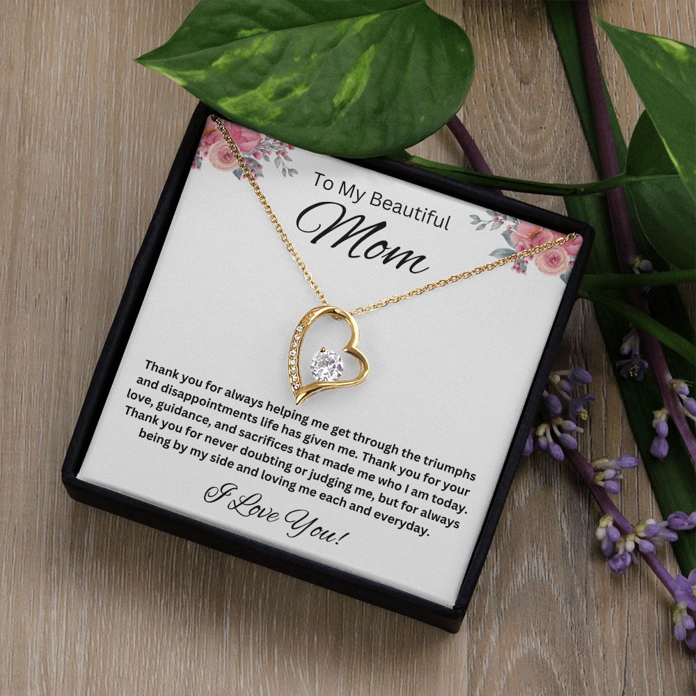 My Beautiful Mom| Thank You- Forever Love Necklace