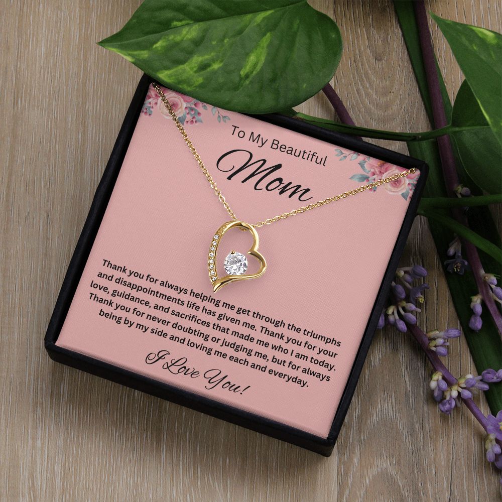 My Beautiful Mom| Thank You- Forever Love Knot Necklace