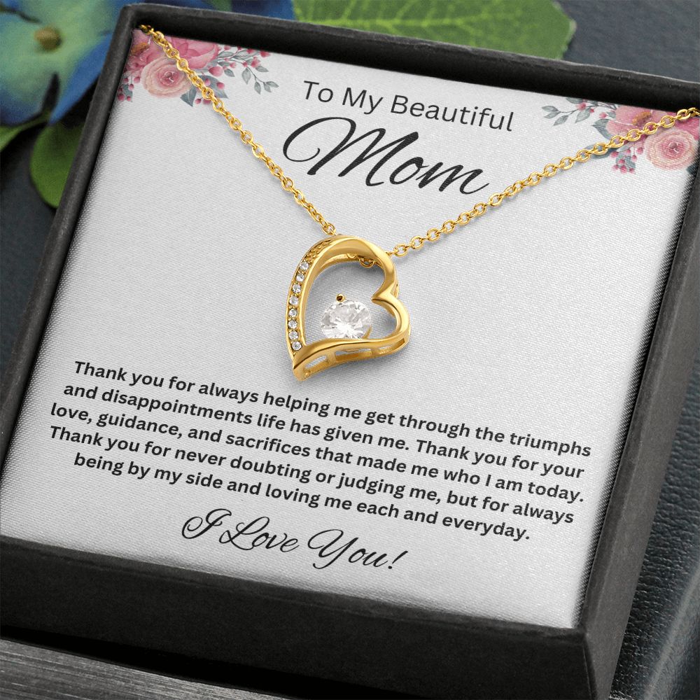 My Beautiful Mom| Thank You- Forever Love Necklace