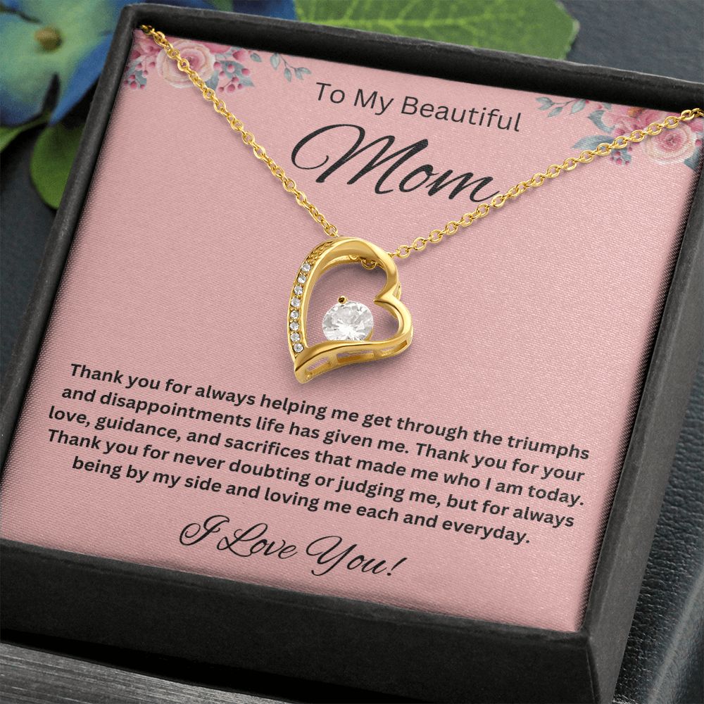 My Beautiful Mom| Thank You- Forever Love Knot Necklace